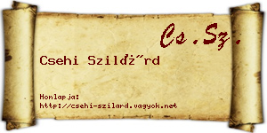 Csehi Szilárd névjegykártya