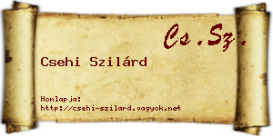 Csehi Szilárd névjegykártya