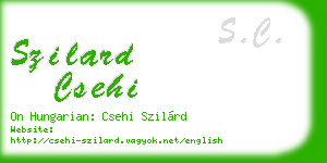 szilard csehi business card