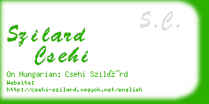 szilard csehi business card